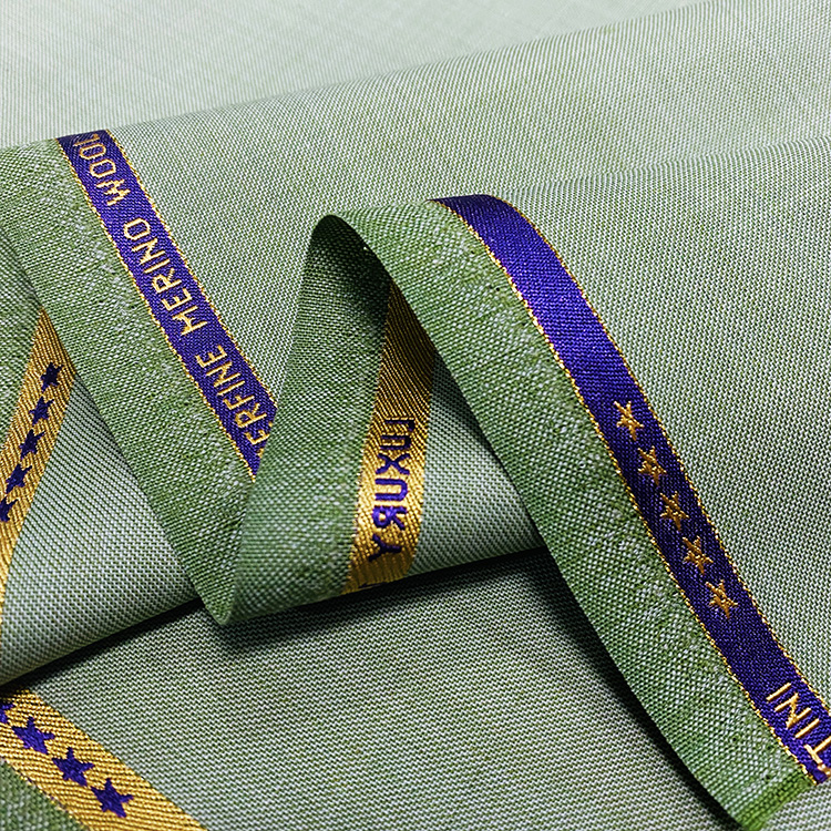 Colorful Sharkskin Style Wool Blend Fabric With English Selvage For Suit