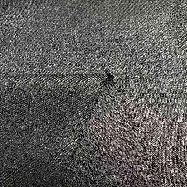 Shiny Gray 70 Polyester 30 Rayon 210 gsm Twill Fabric