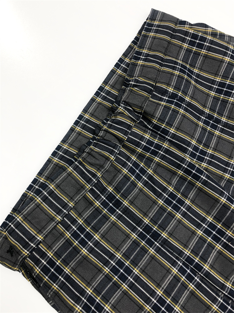 polyester fabric for school uniform skirt 