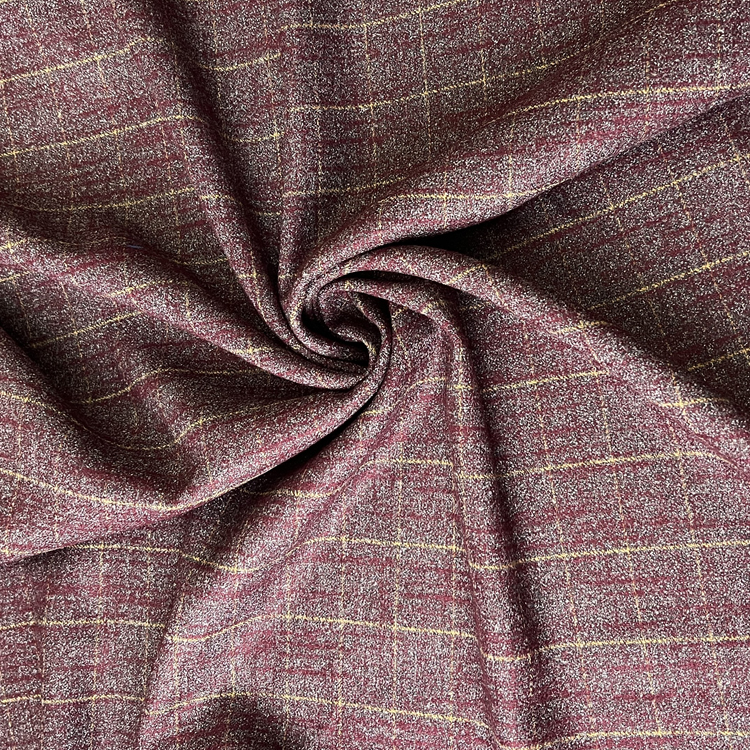 ဂျာကင်အင်္ကျီများအတွက် Fancy Polyester Rayon Brushed Fabric အသစ်ရောက်ရှိ