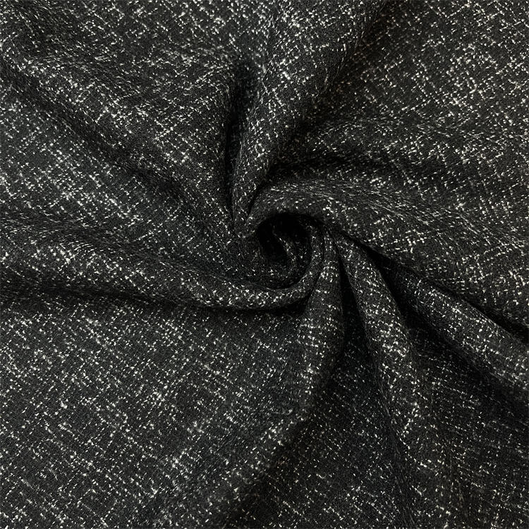 brushed polyester rayon blend check fabric for coat