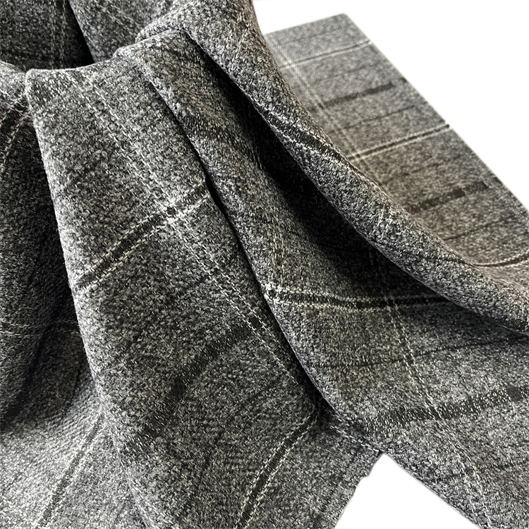 palto üçün fırçalanmış polyester rayon qarışığı parça
