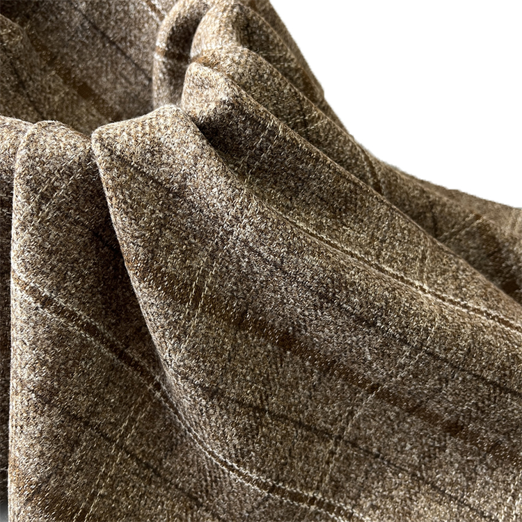 brushed polyester rayon blend fabric for coat