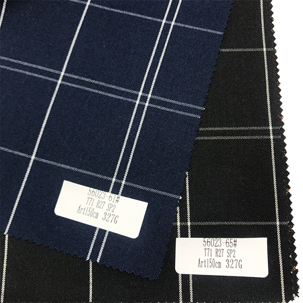 viscose polyester plaid/check suit fabric YA-CG