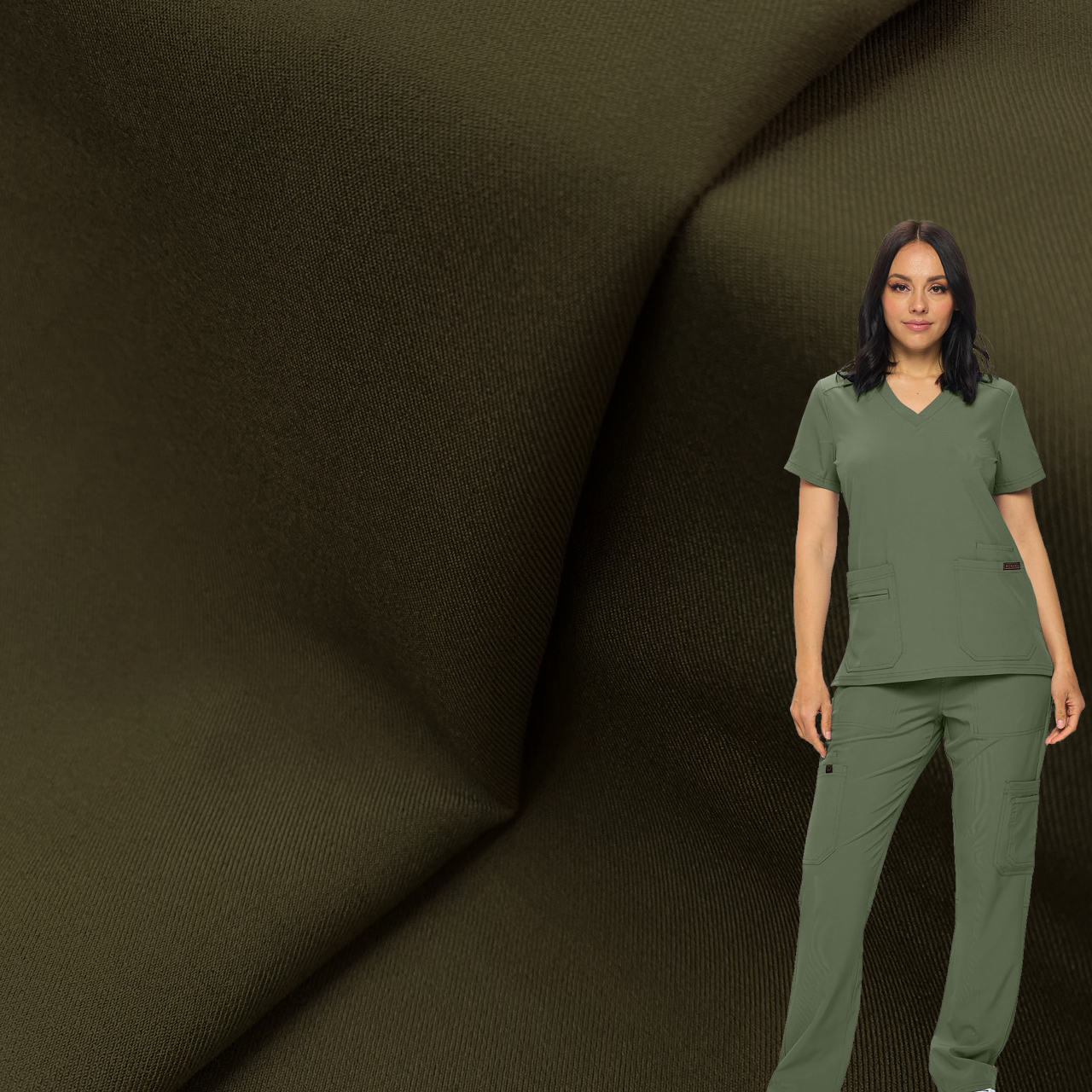 polyester rayon spandex blend fabric for scrub