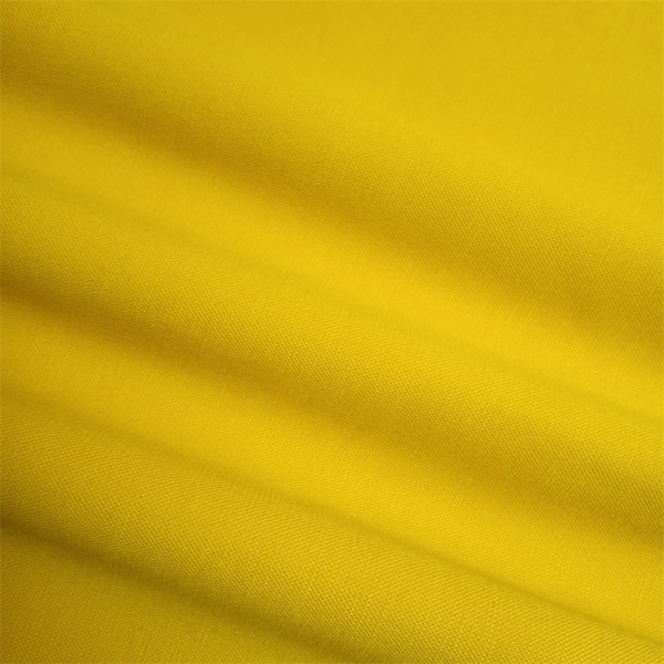 Yellow stretch polyester viscose with spandex fabric