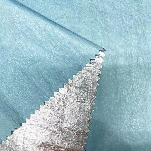 Błyszcząca tafta Nylon powlekany srebrem 38gsm 100 Nylonowa tkanina do odzieży YAT891 (6)