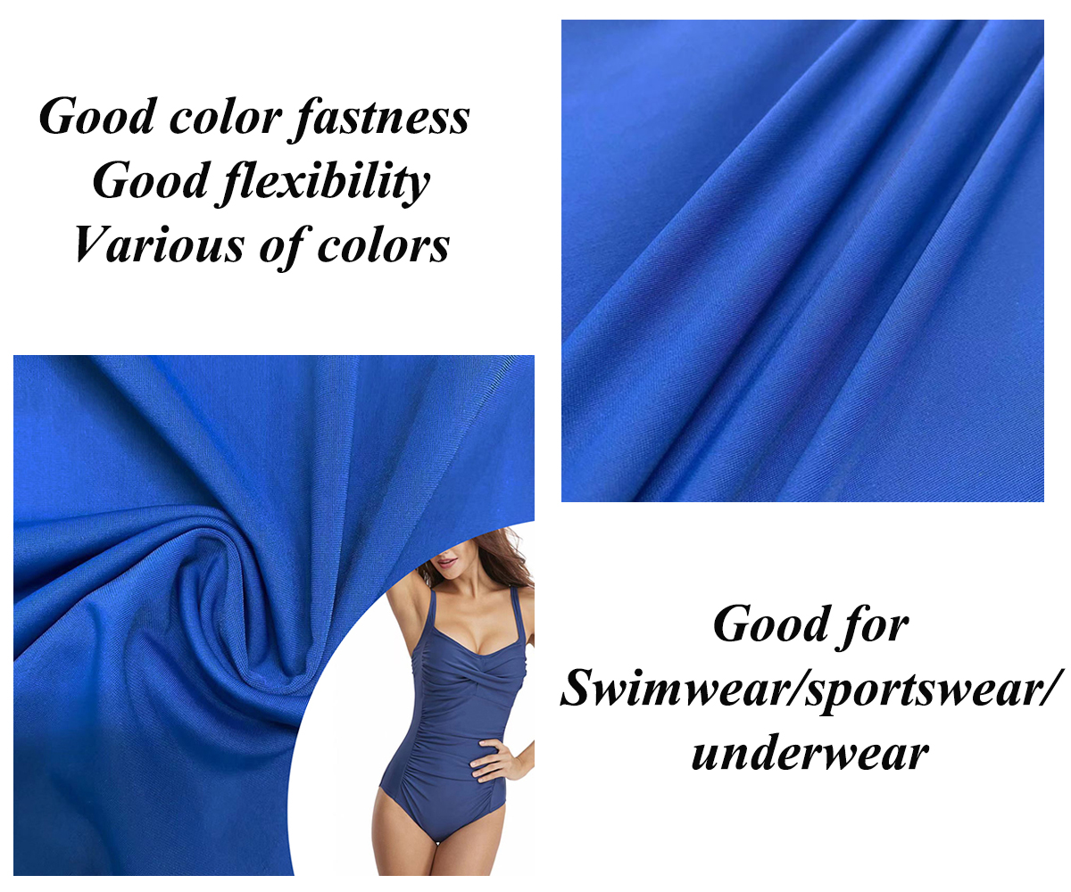 Custom 4 way stretch recycled fabric 80 nylon 20 spandex swimsuit
