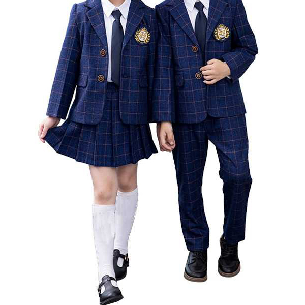 Pëlhurë e kontrolluar e pantallonave të palltos së uniformës së shkollës për vajza